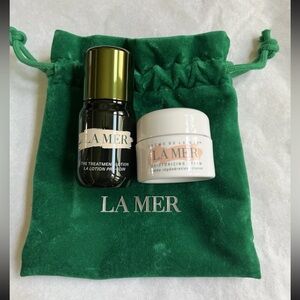 La Mer Moisturizing Cream and The Treatment Lotion Travel Size with Pouch NEW